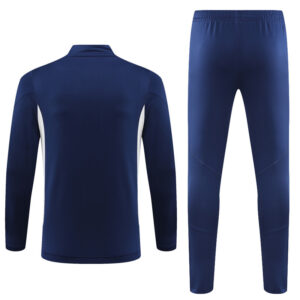 23-24 Italy navy blue with white half zipper sweater tracksuit - Image 6