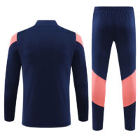 23-24 Lyon navy blue with pink half zipper sweater tracksuit