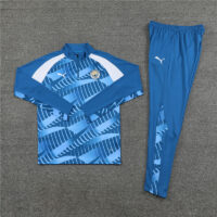 006-51 23-24 Man City Camouflage blue half zipper sweater tracksuit