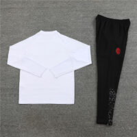 006-6 23-24 AC white with black pants half zipper sweater tracksuit