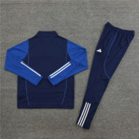 006-62 23-24 Manud navy blue with blue half zipper training tracksuit