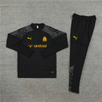 006-66 23-24 Marseille black half zipper sweater tracksuit