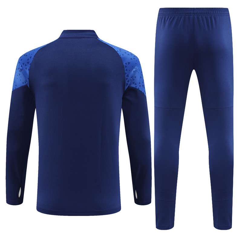006-71 23-24 Marseille navy blue half zipper sweater tracksuit