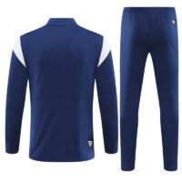 23-24 Marseille navy blue with white and blue half zipper sweater tracksuit