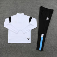23-24 Marseille white with black and blue half zipper sweater tracksuit