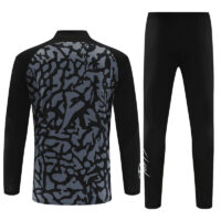 23-24 PS G Jrdan black with grey half zipper sweater tracksuit
