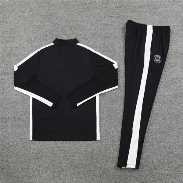 23-24 PS G black with white stripe half zipper sweater tracksuit - Image 6