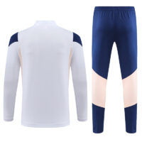 006-8 23-24 Ajax white with blue half zipper sweater tracksuit