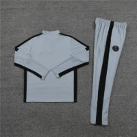 23-24 PS G gray with black stripe half zipper sweater tracksuit