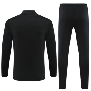23-24 Real Madrid black with white stripe half zipper sweater tracksuit - Image 6