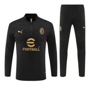 24-25 AC black with red half zipper training tracksuit - Image 6
