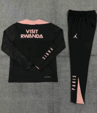 006-9 player version 24-25 PS G Jrdan black with pink half zipper training tracksuit