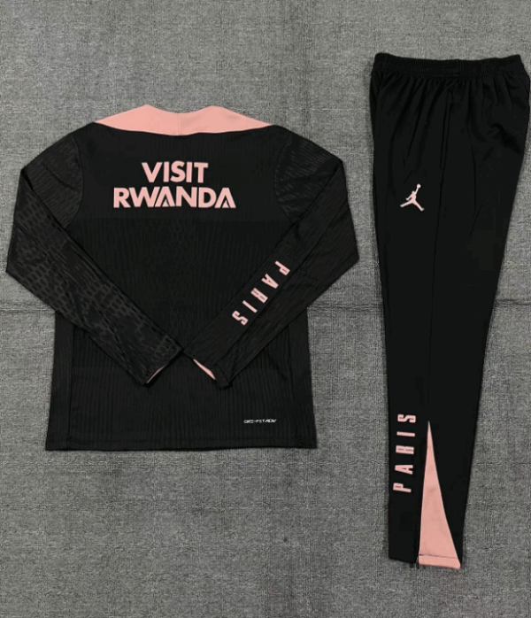 player version 24-25 PS G Jrdan black with pink half zipper training tracksuit - Image 6