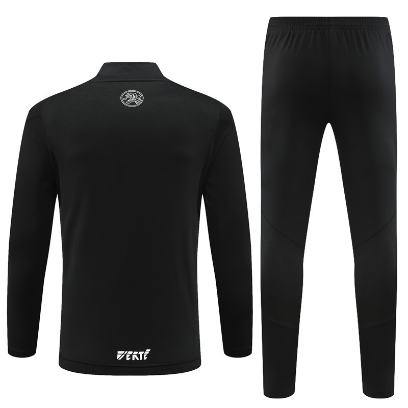 006-9 23-24 Algeria black half zipper sweater tracksuit