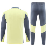 24-25 Ajax light yellow with gray half zipper training tracksuit