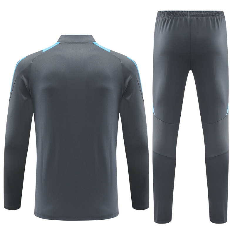 006-94 24-25 Argentina dark gray half zipper training tracksuit
