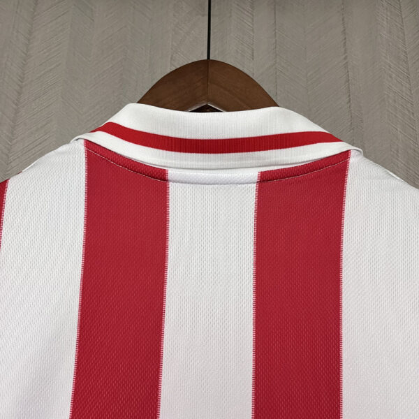 2025 26 Olympiacos 100th Anniversary Edition Red and White Jersey