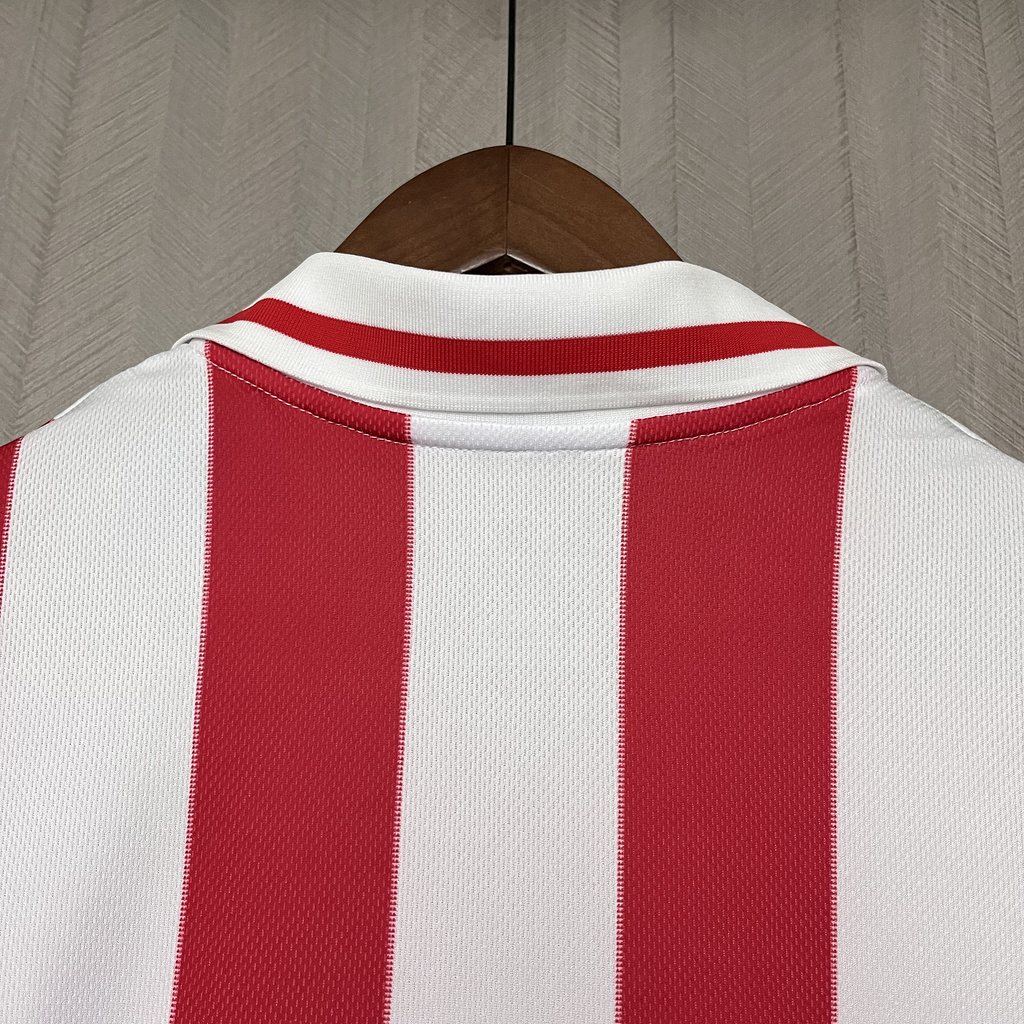 00ff82c1264d4058a12d2d29d4e7ffd5 2025-26 Olympiacos 100th Anniversary Edition Red and White Jersey