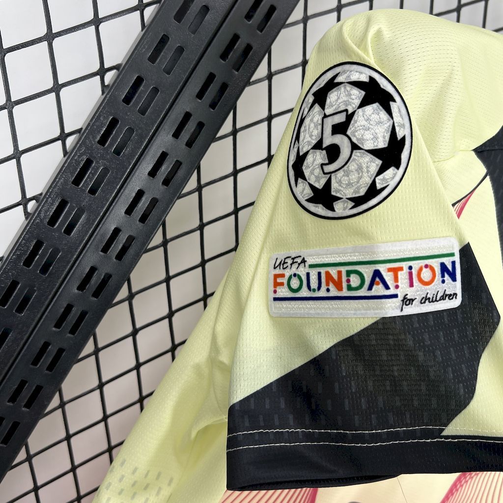 Barcelona 2025-26 yellow pink special edition Jersey (With Champions League)