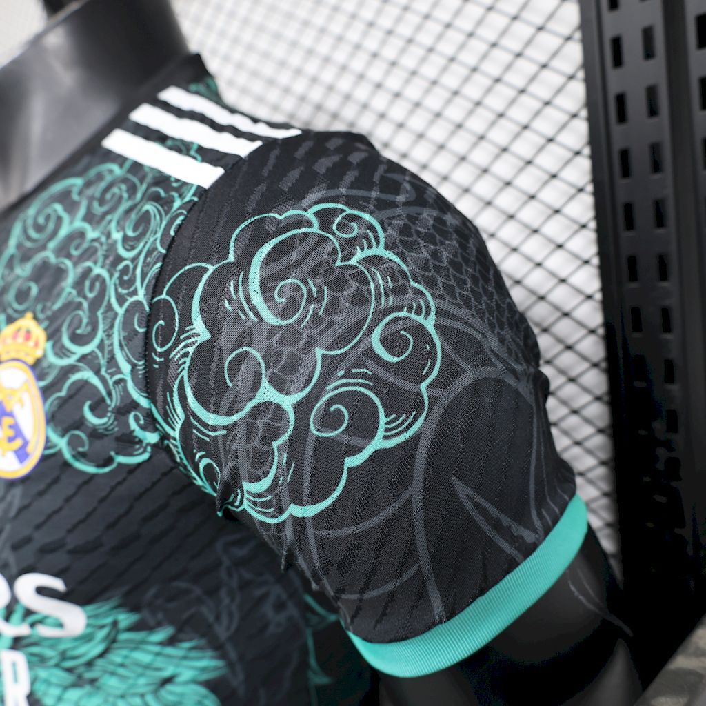 Real Madrid 2025-26 Black Green Dragon Edition Jersey Player Version