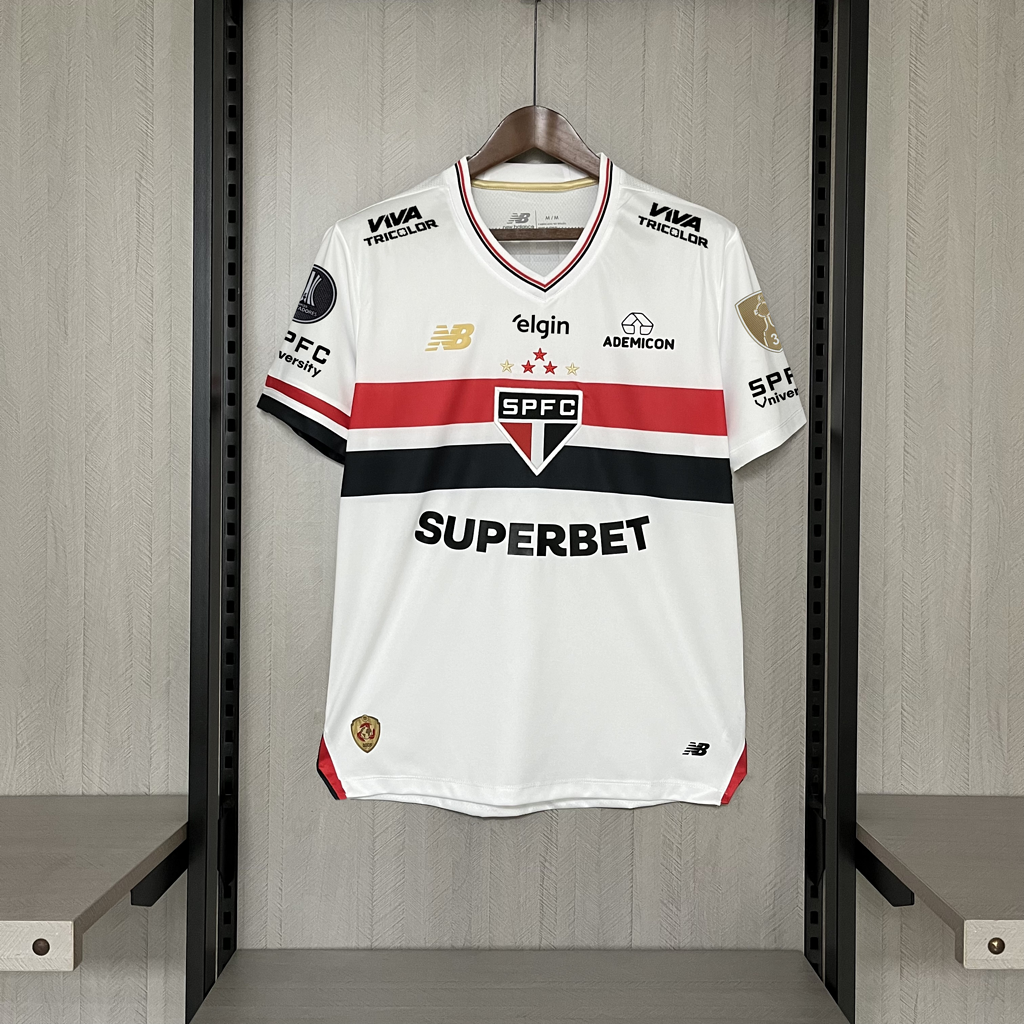 2025-26 São Paulo home all sponsors Jersey