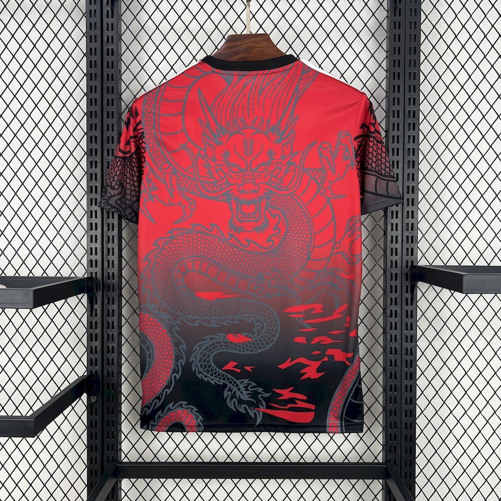 Real Madrid 202425 Red and black dragon Jersey