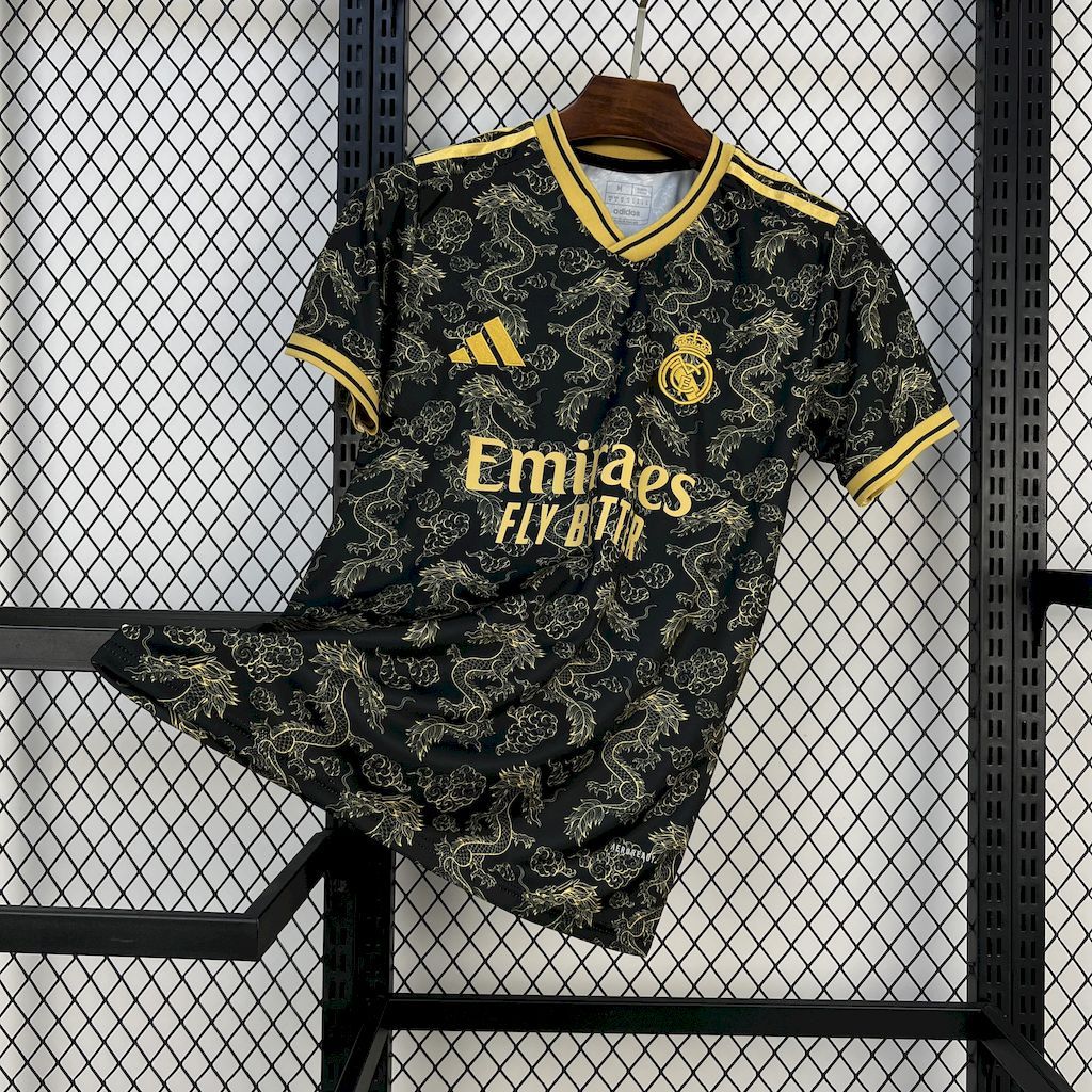 Real Madrid 2025-26 Black Golden Dragon Edition Jersey