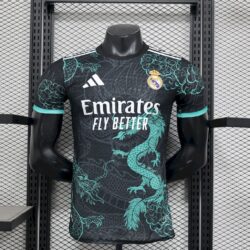 Real Madrid 2025-26 Black Green Dragon Edition Jersey Player Version
