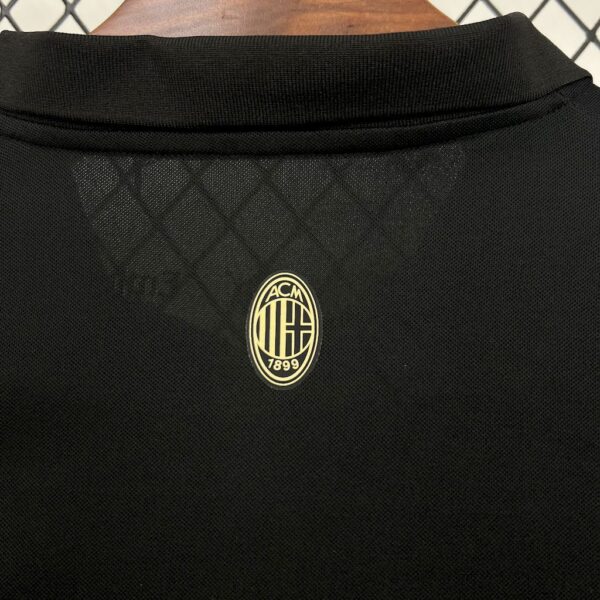 AC Milan 2024-25 125th Black goalkeeper Retro Jersey - Image 2
