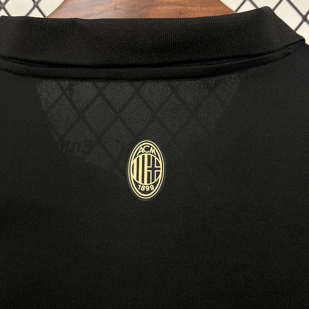 2535fbf40ba9497c8e7148ad3dd30cdc AC Milan 2024-25 125th Black goalkeeper Retro Jersey