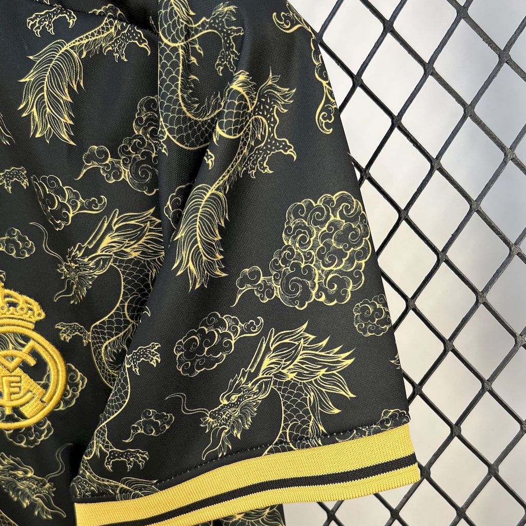 Real Madrid 2025-26 Black Golden Dragon Edition Jersey