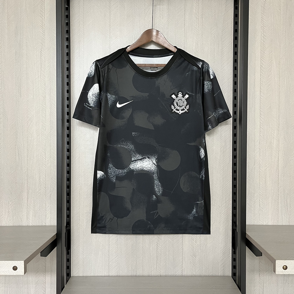 2025-26 Corinthians pre-match black jersey 2025-26 Corinthians pre-match black jersey