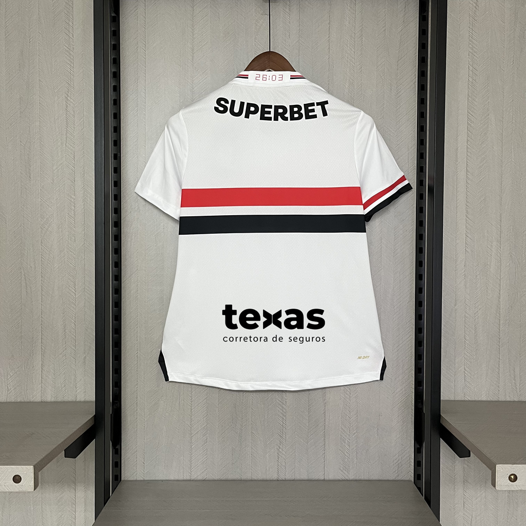 34aaa68b964c4a94ba644cdda57544be Women' 2025-26 Sao Paulo Home All Sponsors Jersey