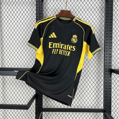 Real Madrid 2025-26 Black and yellow special edition Jersey