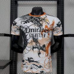 Real Madrid 2025-26 Black and white dragon version Jersey Player Version