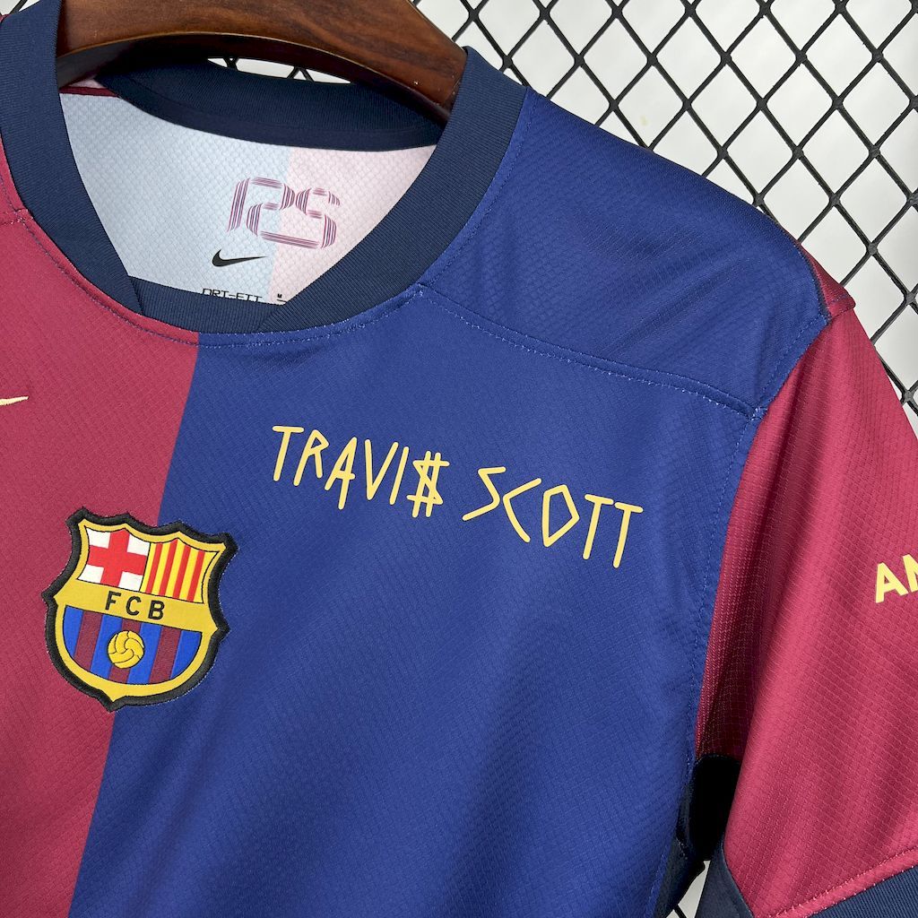 Barcelona 202425 Home Travis Scott Special Jersey