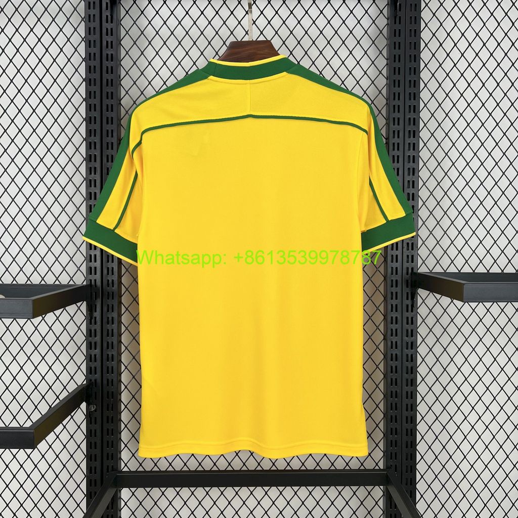 510f5592a68a4116b49a609a2794a6c5 Brazil 1998 Home Retro Jersey