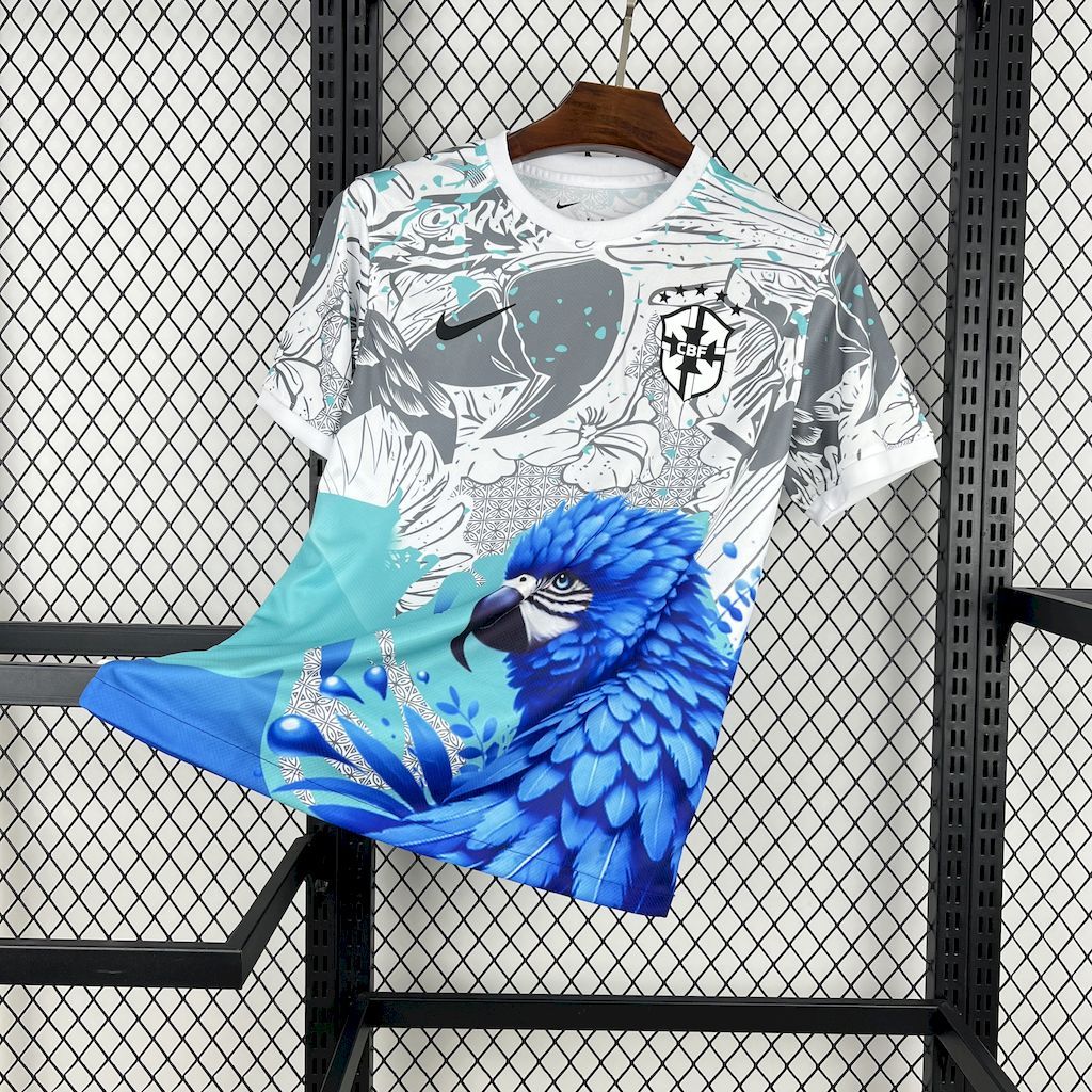 Brazil 2025-26 White Parrot Edition Jersey Player Brazil 2025-26 White Parrot Edition Jersey Player