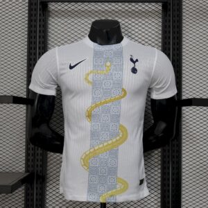 Tottenham Hotspur 2025 26 White Gold Snake Edition Jersey Player Version