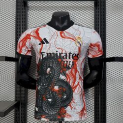 Real Madrid 2025-26 White Black Dragon special edition Jersey Player Version