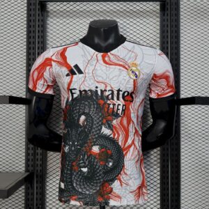 Real Madrid 2025 26 White Black Dragon special edition Jersey Player Version