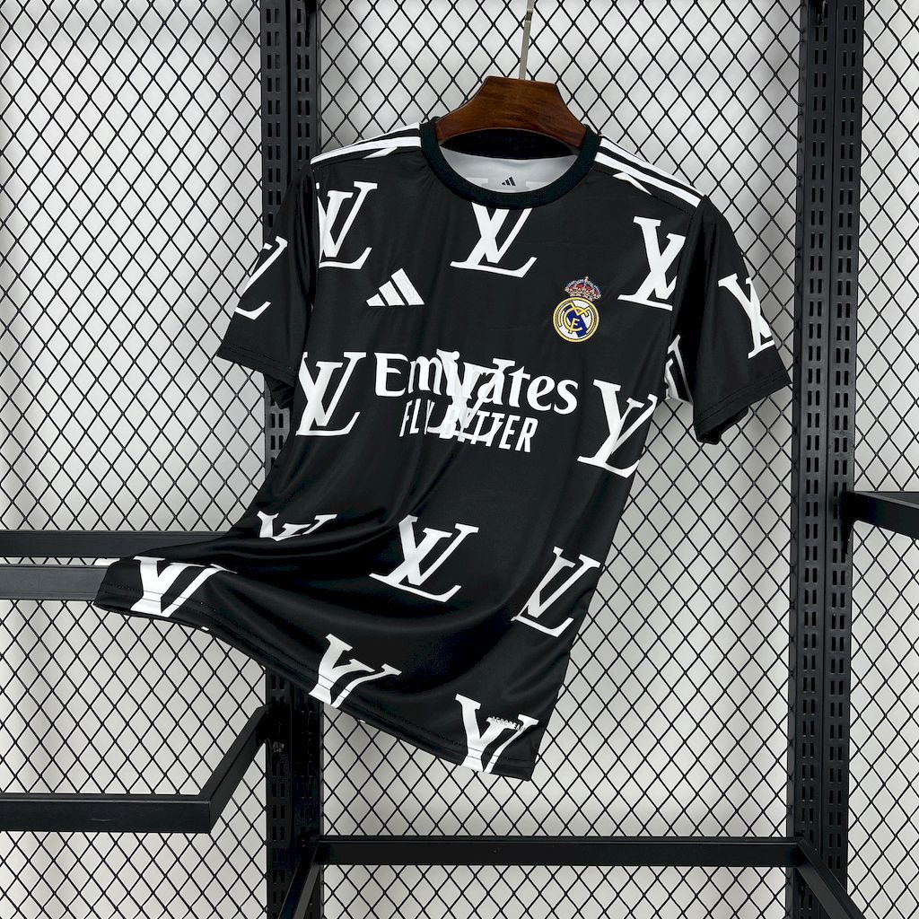 Real Madrid 2025-26 Louis Vuitton Joint Edition Black Jersey