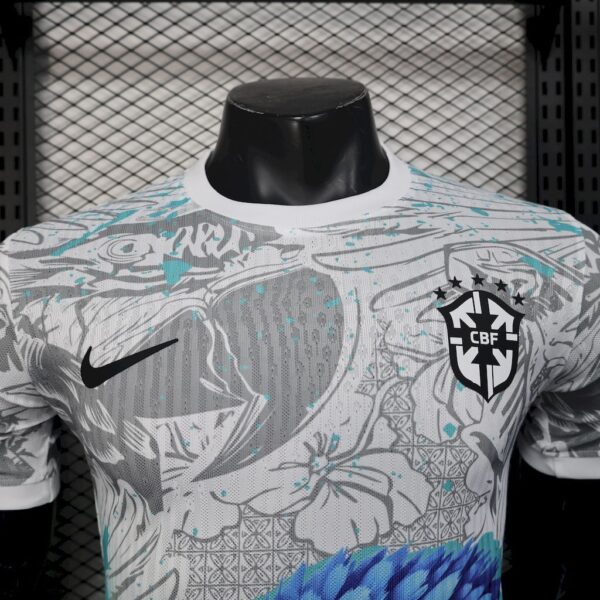 Brazil 2025 26 White Parrot Edition Jersey Player Version