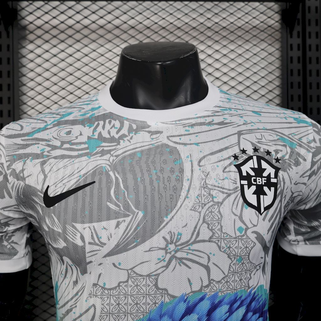 Brazil 2025-26 White Parrot Edition Jersey Player Version