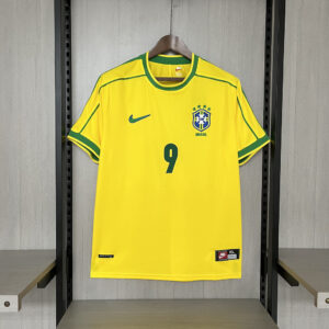 Retro Brazil 1998 Home Jersey - Image 3