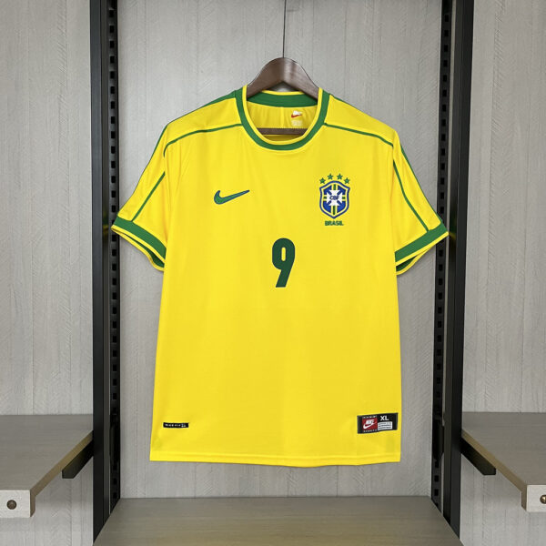Retro Brazil 1998 Home Jersey - Image 3