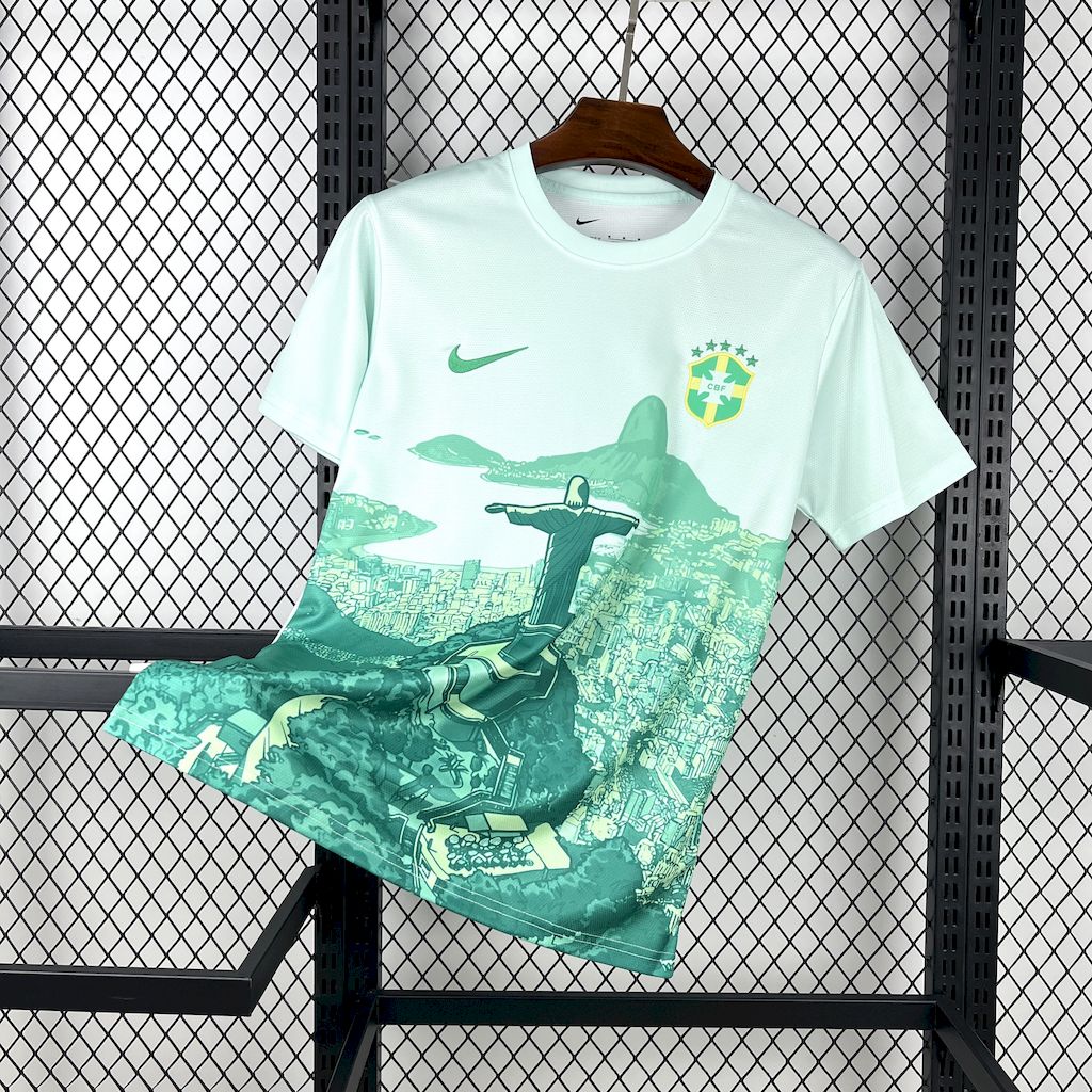 Brazil 2025-26 Green and white Jersey