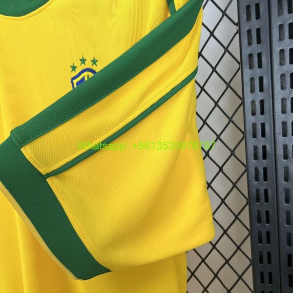 Brazil 1998 Home Retro Jersey - Image 3