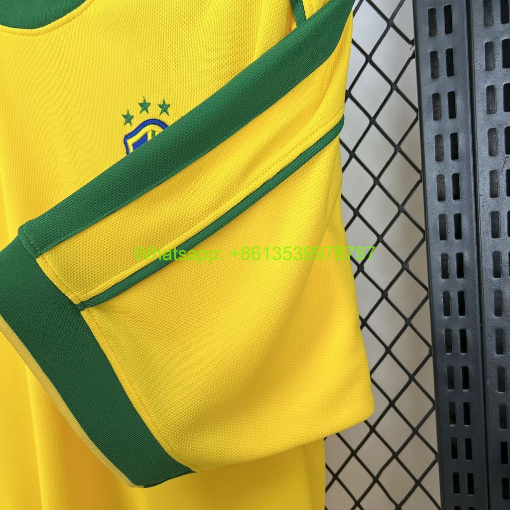 7ad6e66933de410ab653dc553acf4157 Brazil 1998 Home Retro Jersey