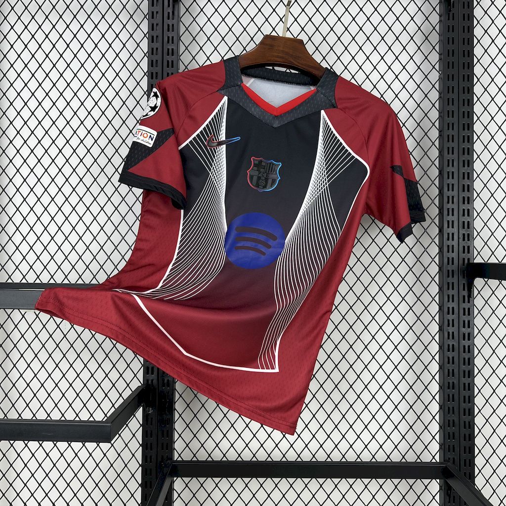 Barcelona 2025-26 Black and red special edition Jersey (With Champions League)